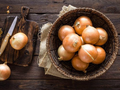Basket of onions