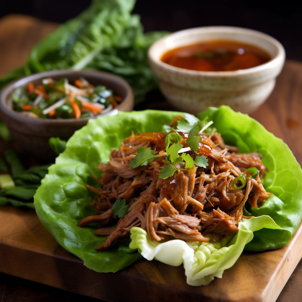 Asian-Inspired Pulled Pork Lettuce Wraps