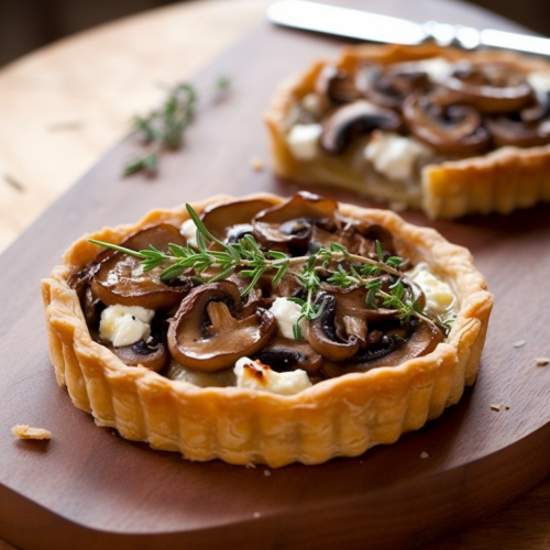 Baby Bella Mushroom and Goat Cheese Tart Recipe