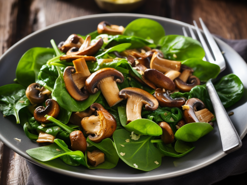 Baby Bella Mushroom and Spinach Salad Recipe