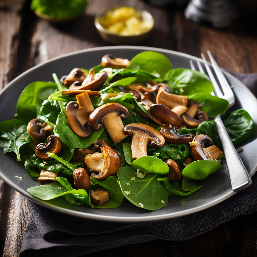 Baby Bella Mushroom and Spinach Salad Recipe