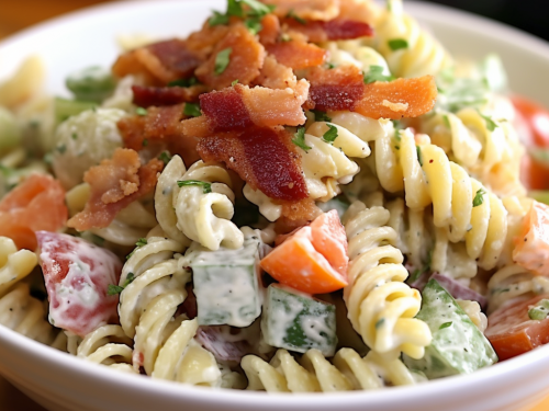 Bacon Ranch Pasta Salad Recipe