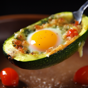 Baked Egg in Zucchini Boat Recipe