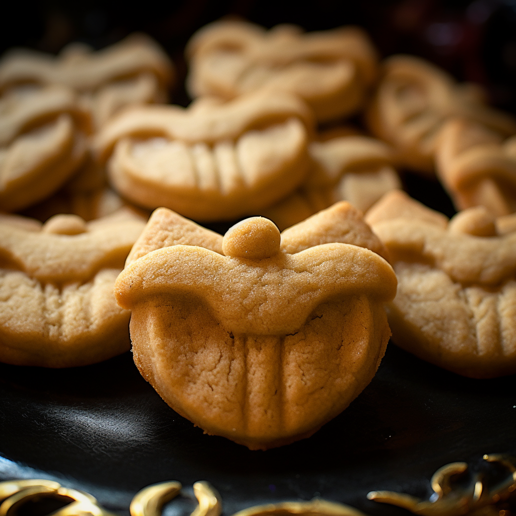 Bat-Shaped Peanut Butter Cookies
