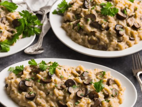Bison and Mushroom Risotto