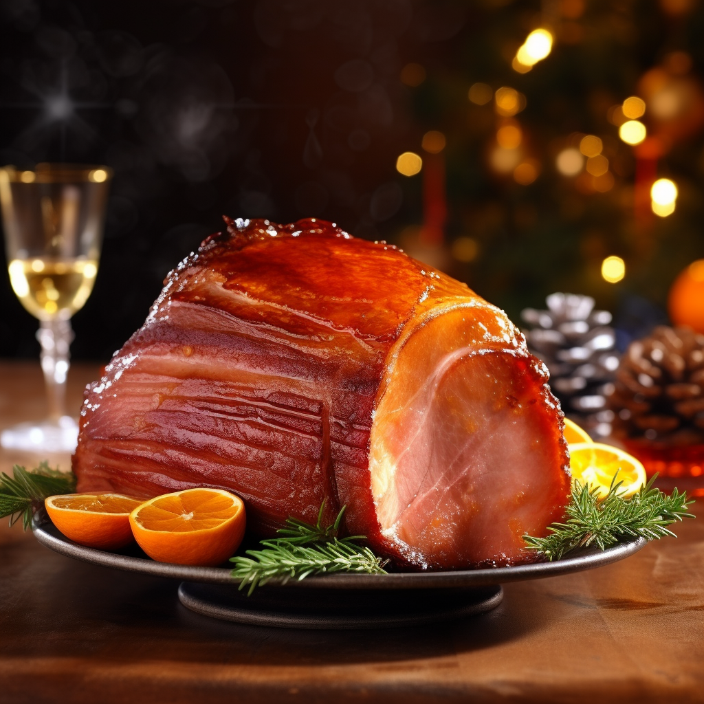 Bourbon-Glazed Christmas Ham Recipe