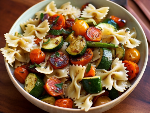 Bow Tie Pasta with Roasted Vegetables Recipe