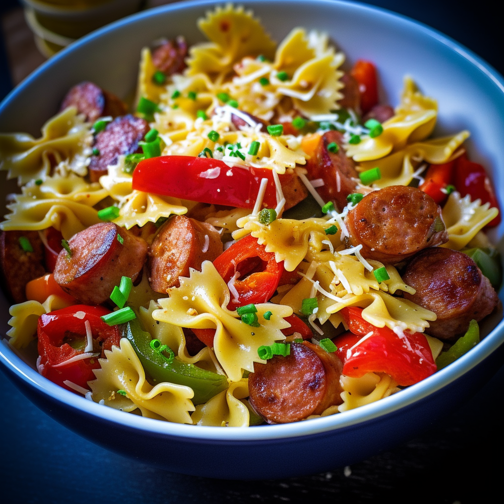 Bow Tie Pasta with Sausage and Peppers
