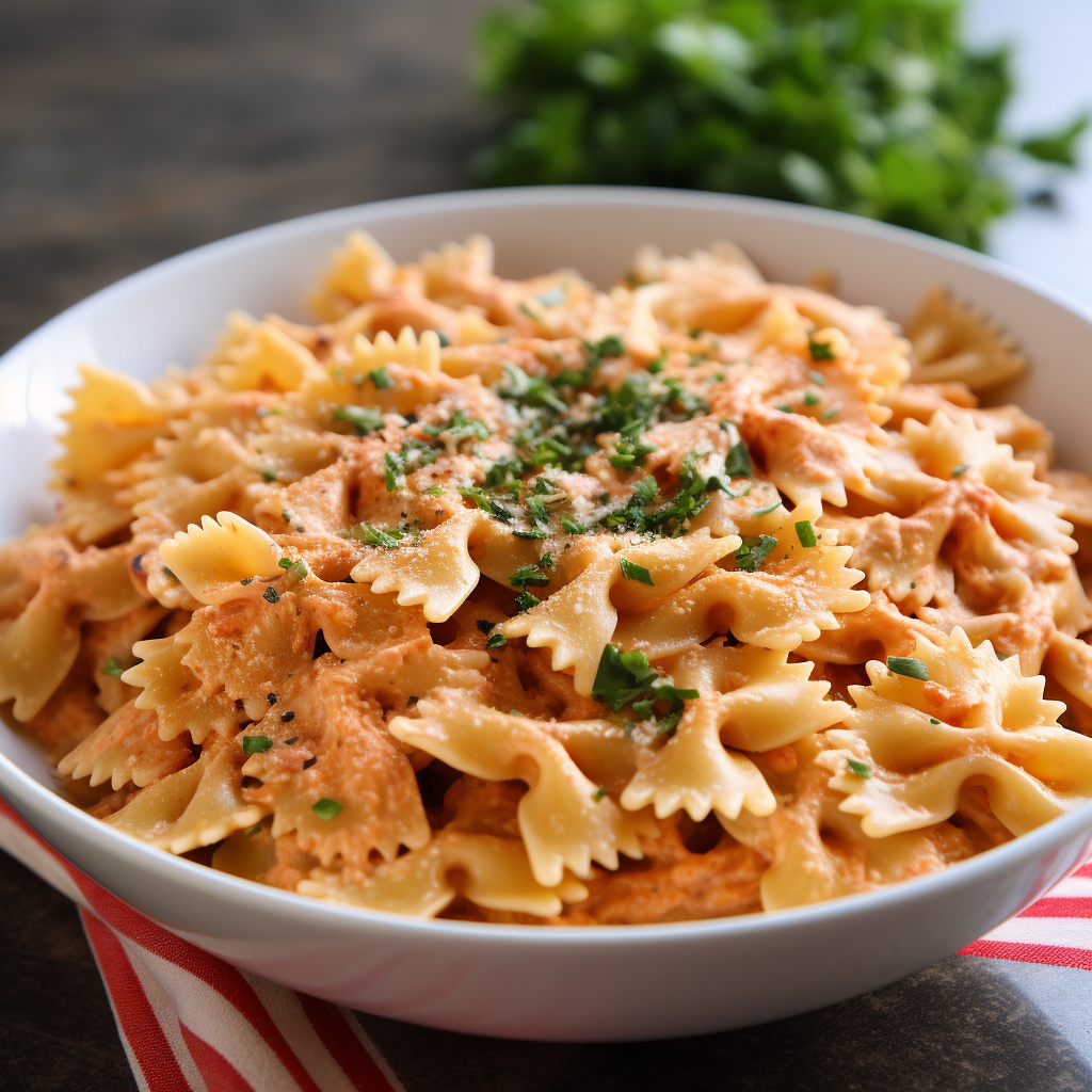 Bow Tie Pasta with Tomato Cream Sauce Recipe