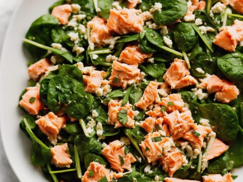 Canned Salmon and Spinach Salad