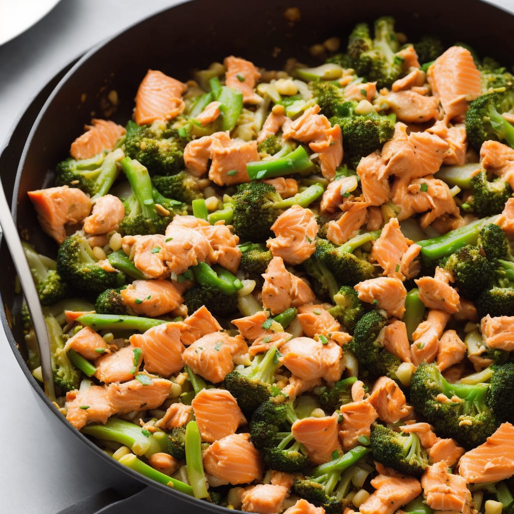 Canned Salmon and Vegetable Stir-Fry