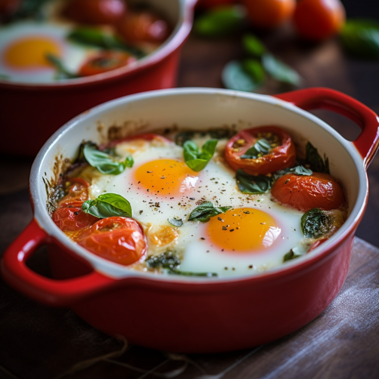 Caprese Baked Eggs Recipe | Recipes.net