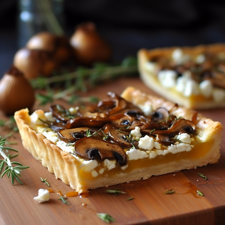 Chanterelle Mushroom and Goat Cheese Tart Recipe