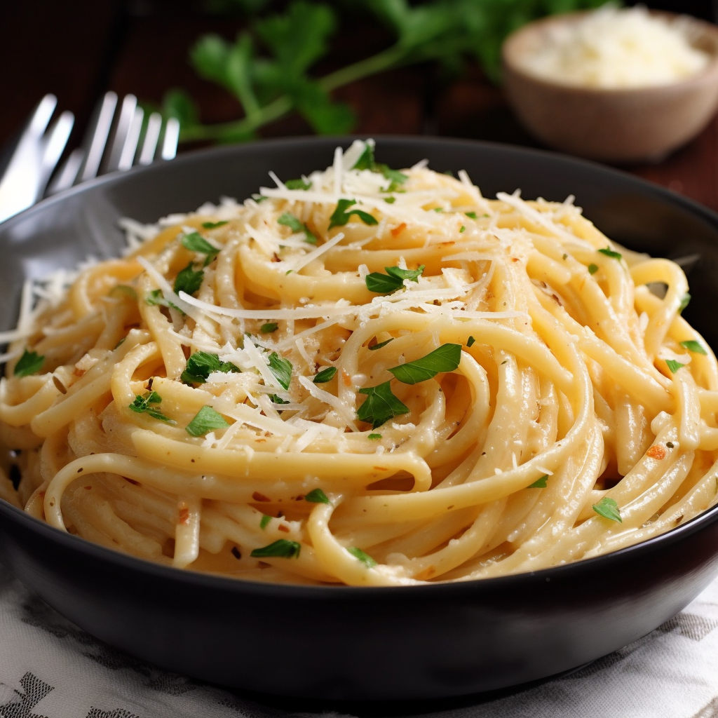 Cheesy Garlic Parmesan Pasta Recipe