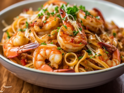 Chef Paul Prudhomme's Cajun Shrimp Pasta Recipe