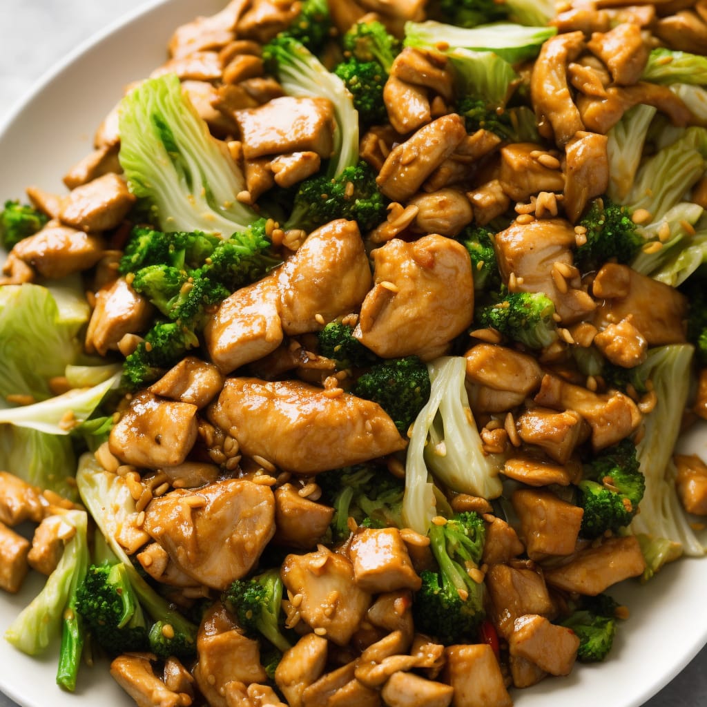 Chinese Cabbage and Chicken Stir-Fry
