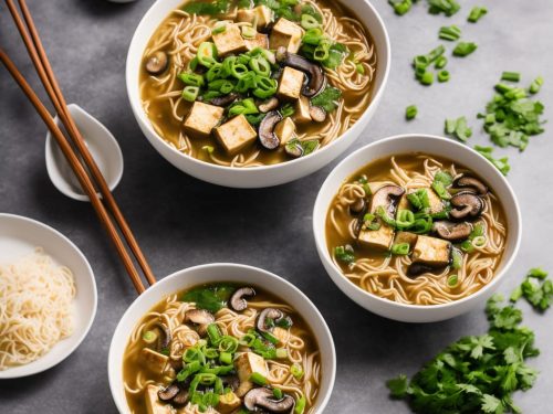 Chinese Tofu and Mushroom Noodle Soup Recipe