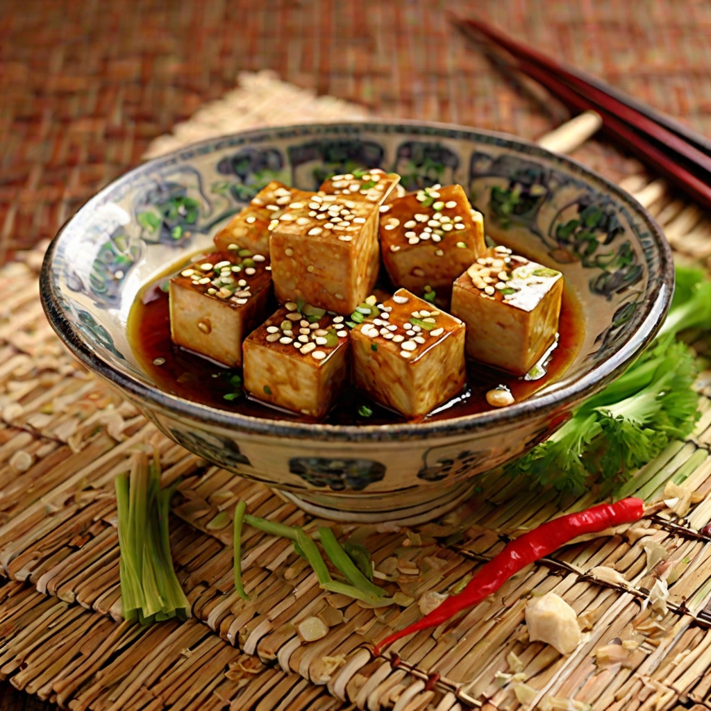 Chinese Tofu and Sesame Ginger Sauce Recipe