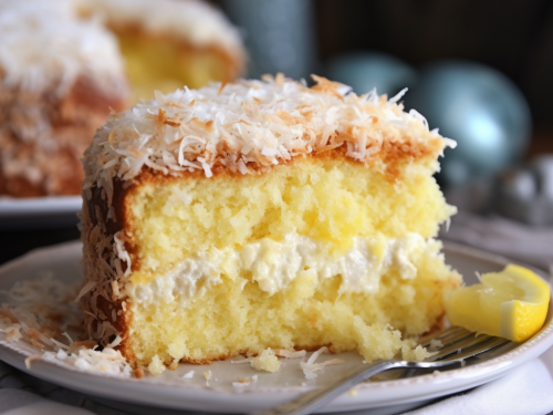 Coconut Cake with Lemon Curd Filling Recipe
