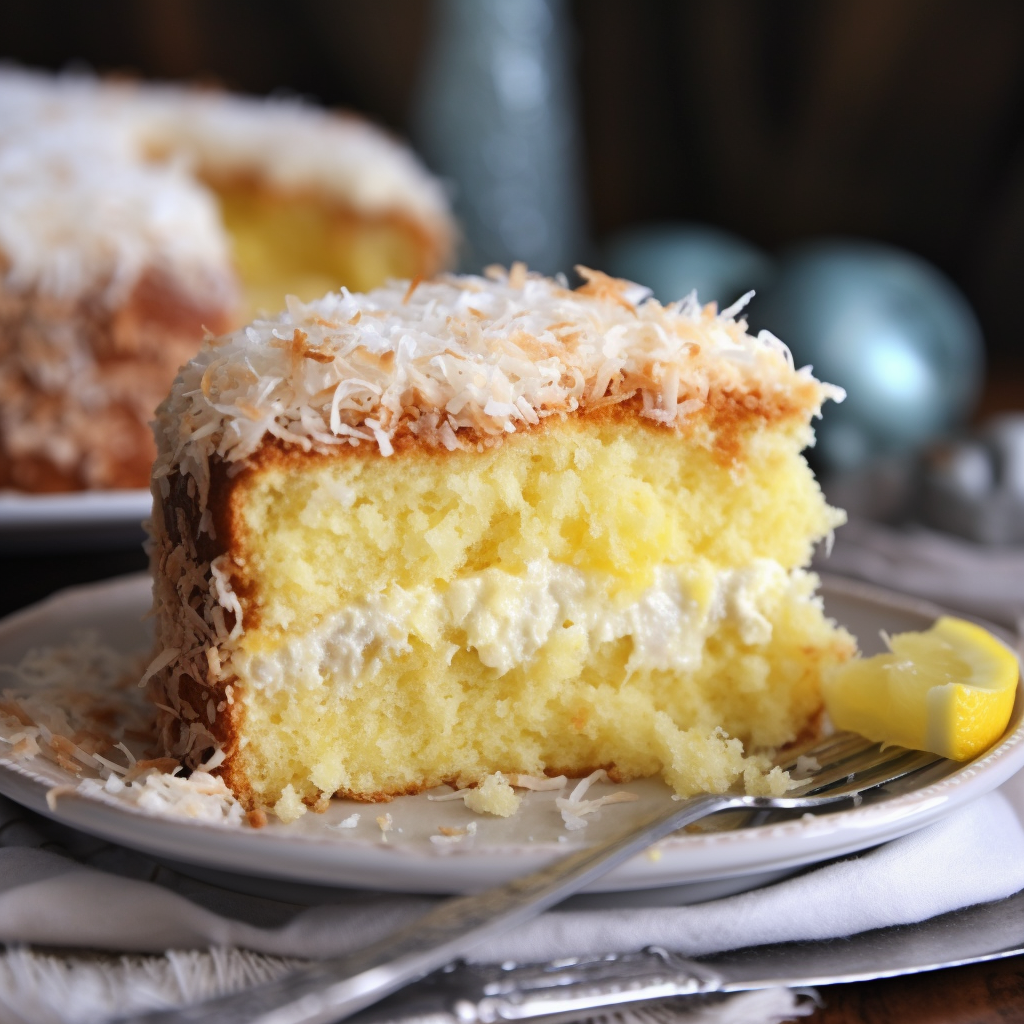 Coconut Cake with Lemon Curd Filling Recipe