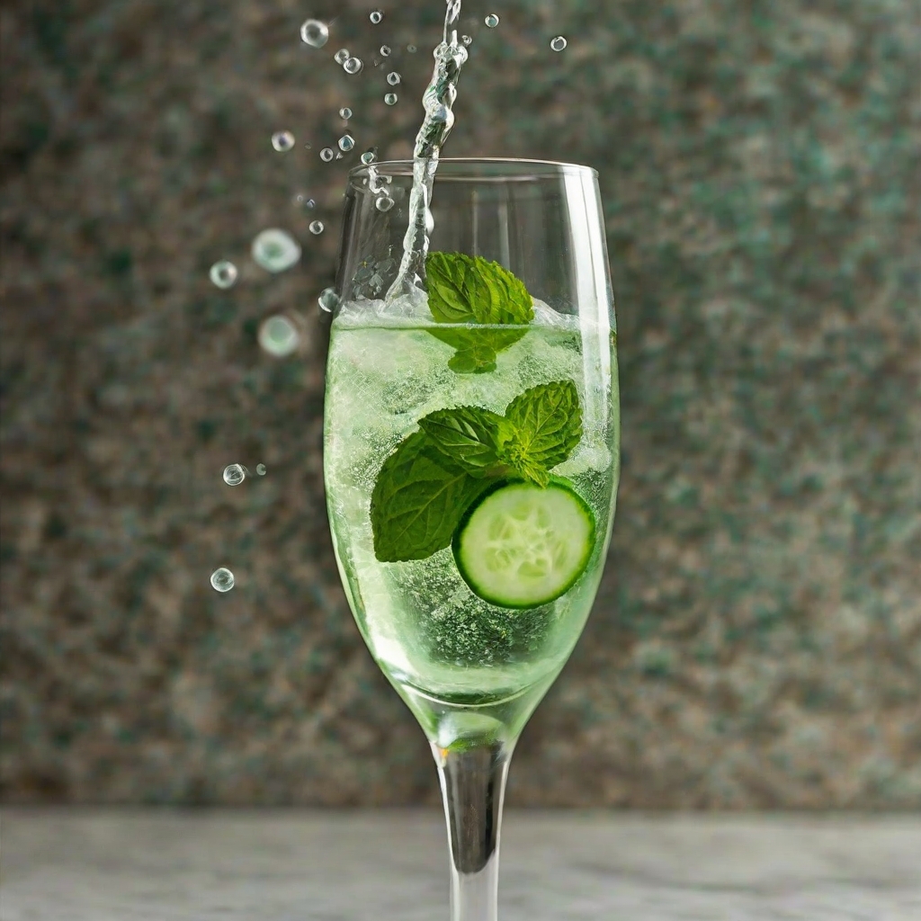 Cucumber Mint Champagne Cocktail Recipe