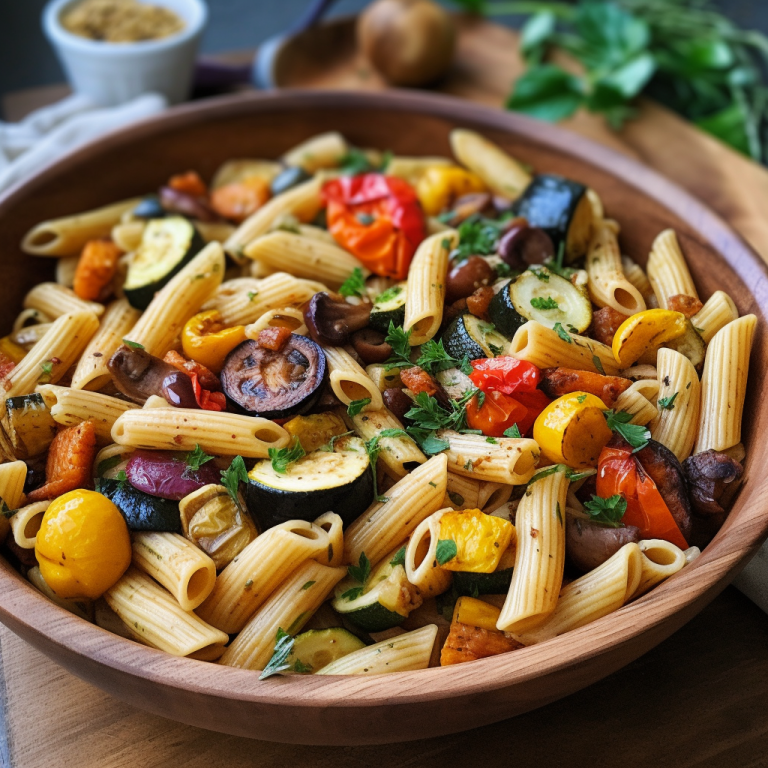 Dairy Free Roasted Vegetable Pasta Recipe Recipe