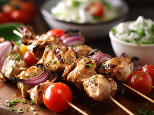 Diabetic Greek Chicken Skewers Recipe