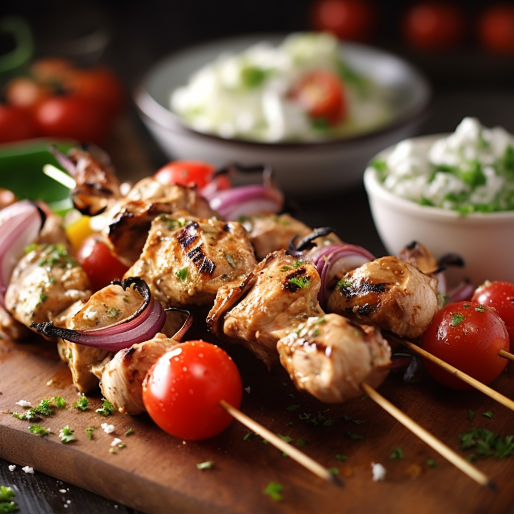 Diabetic Greek Chicken Skewers Recipe