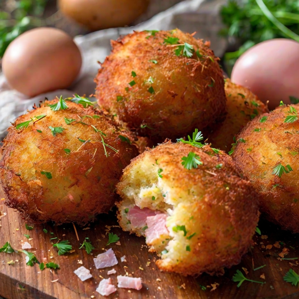 Easter Leftover Potato and Ham Croquettes Recipe