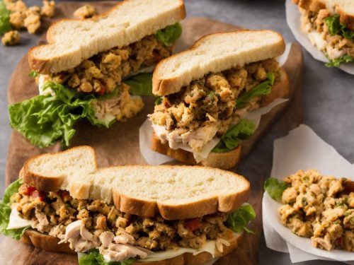 Easter Leftover Turkey and Stuffing Sandwich