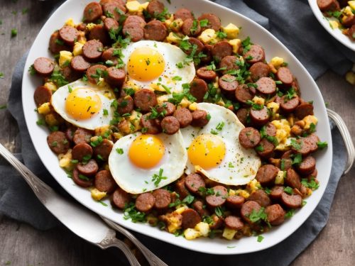 Eggs and Sausage Breakfast Hash