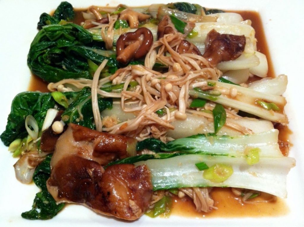 Enoki Mushroom and Bok Choy Stir Fry Recipe