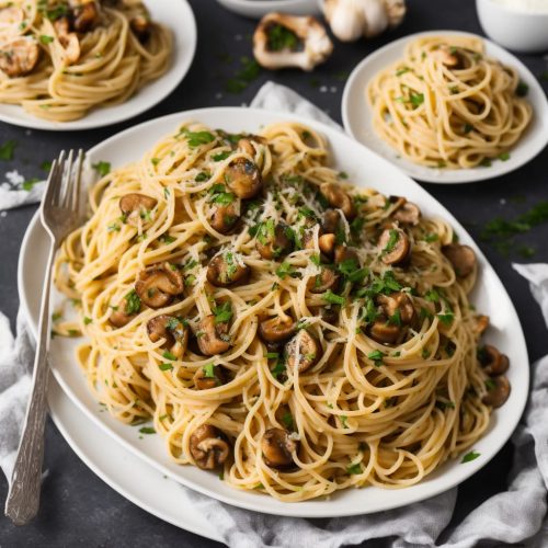 Enoki Mushroom and Garlic Butter Pasta Recipe