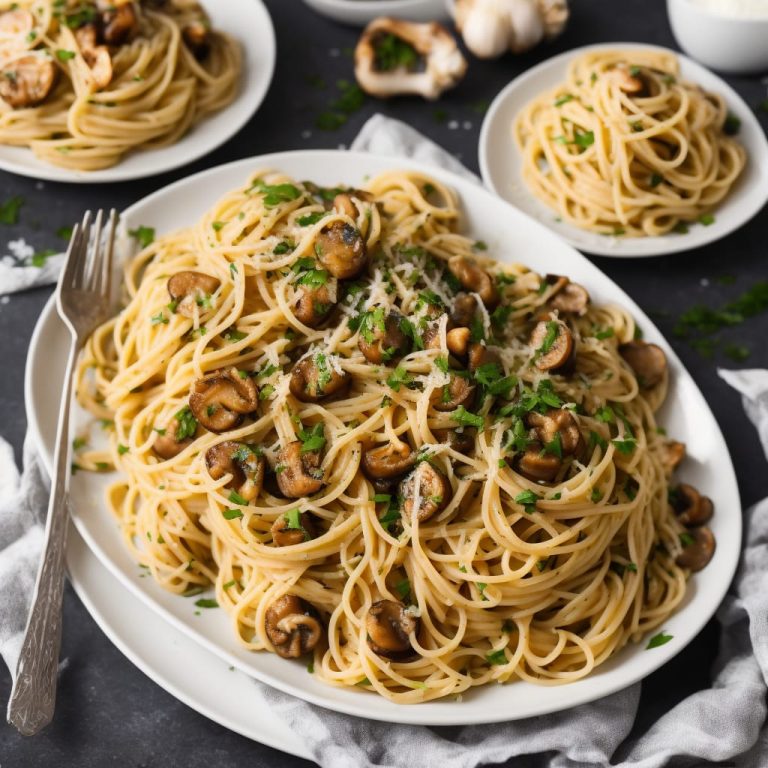 Enoki Mushroom and Garlic Butter Pasta Recipe | Recipes.net