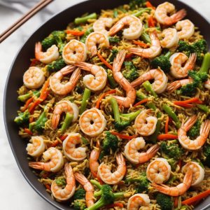 Enoki Mushroom and Shrimp Stir-Fry Recipe
