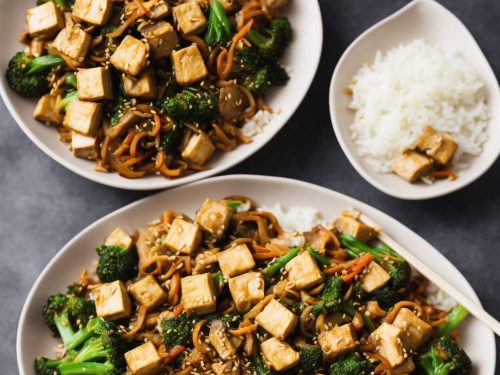 Enoki Mushroom and Tofu Stir-Fry