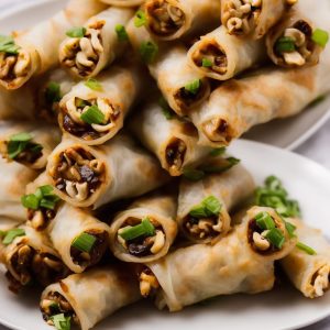 Enoki Mushroom Spring Rolls
