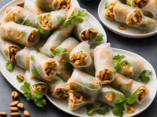 Fresh Spring Rolls with Peanut Dipping Sauce Recipe