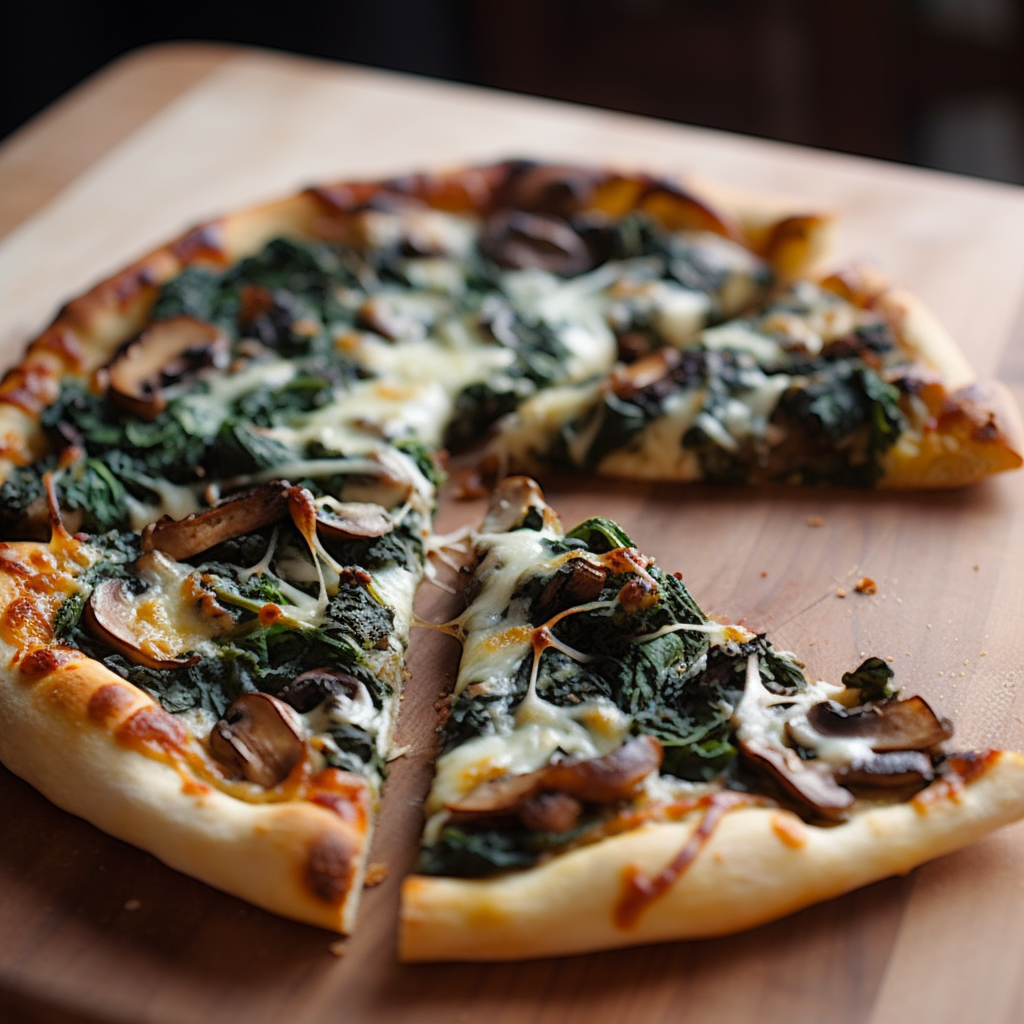 Gino's Spinach and Mushroom Pizza Recipe