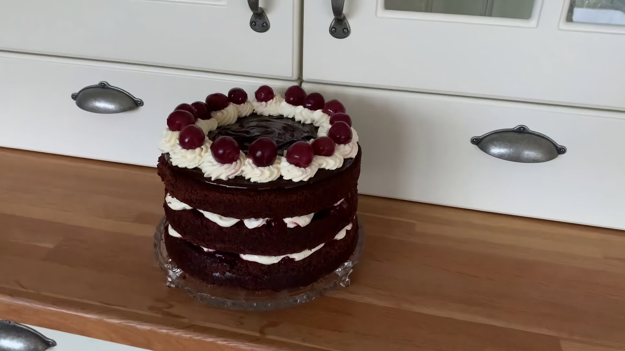 Vanilla Black Forest Cake