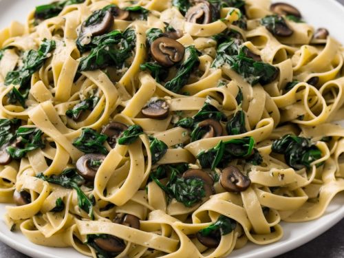 Gluten-Free Mushroom and Spinach Tagliatelle Recipe