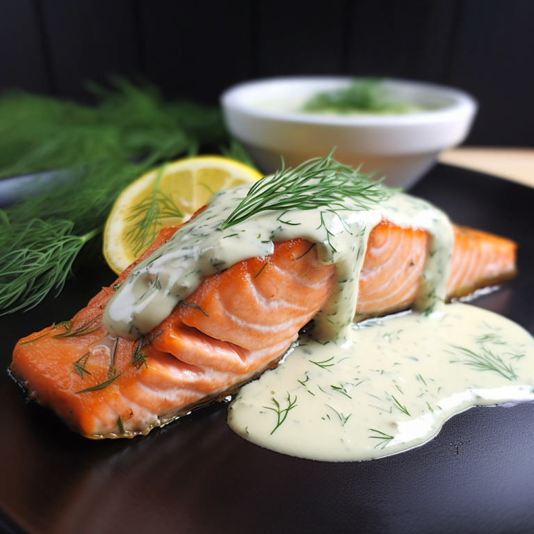 Grilled Salmon with Lemon Dill Sauce Recipe | Recipes.net