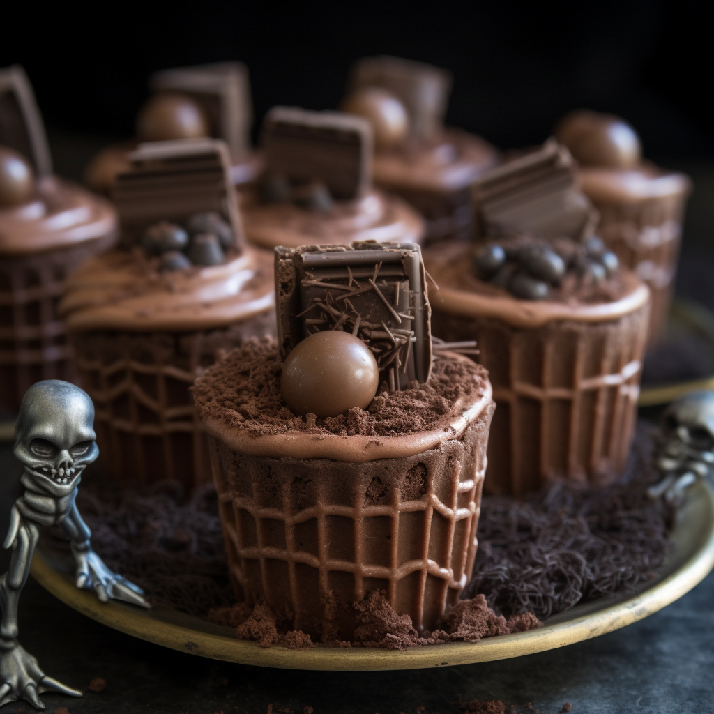 Graveyard Chocolate Mousse Cups