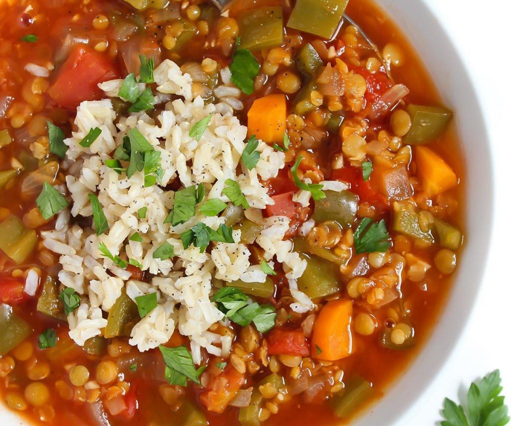 Green Bell Pepper and Lentil Soup Recipe