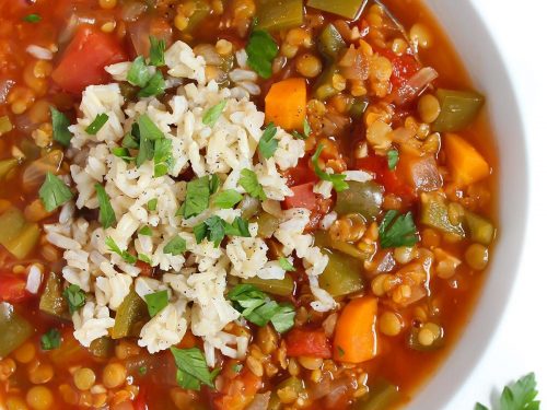 Green Bell Pepper and Lentil Soup Recipe