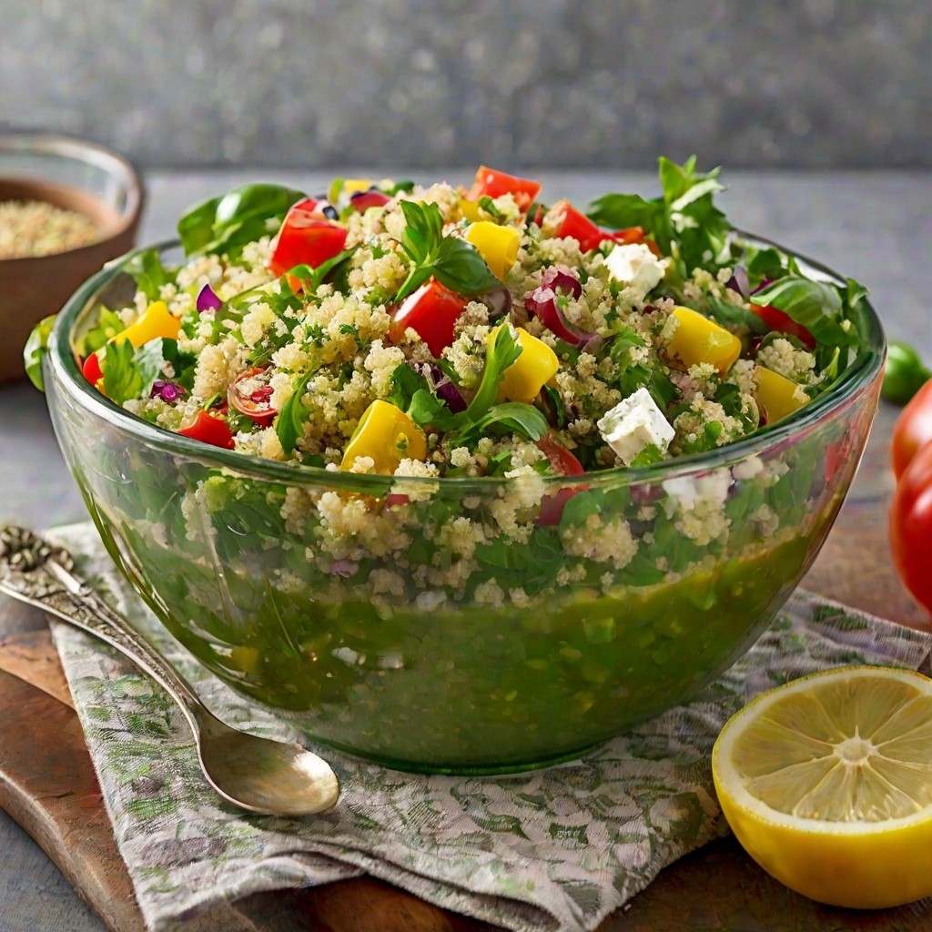 Green Bell Pepper and Quinoa Salad