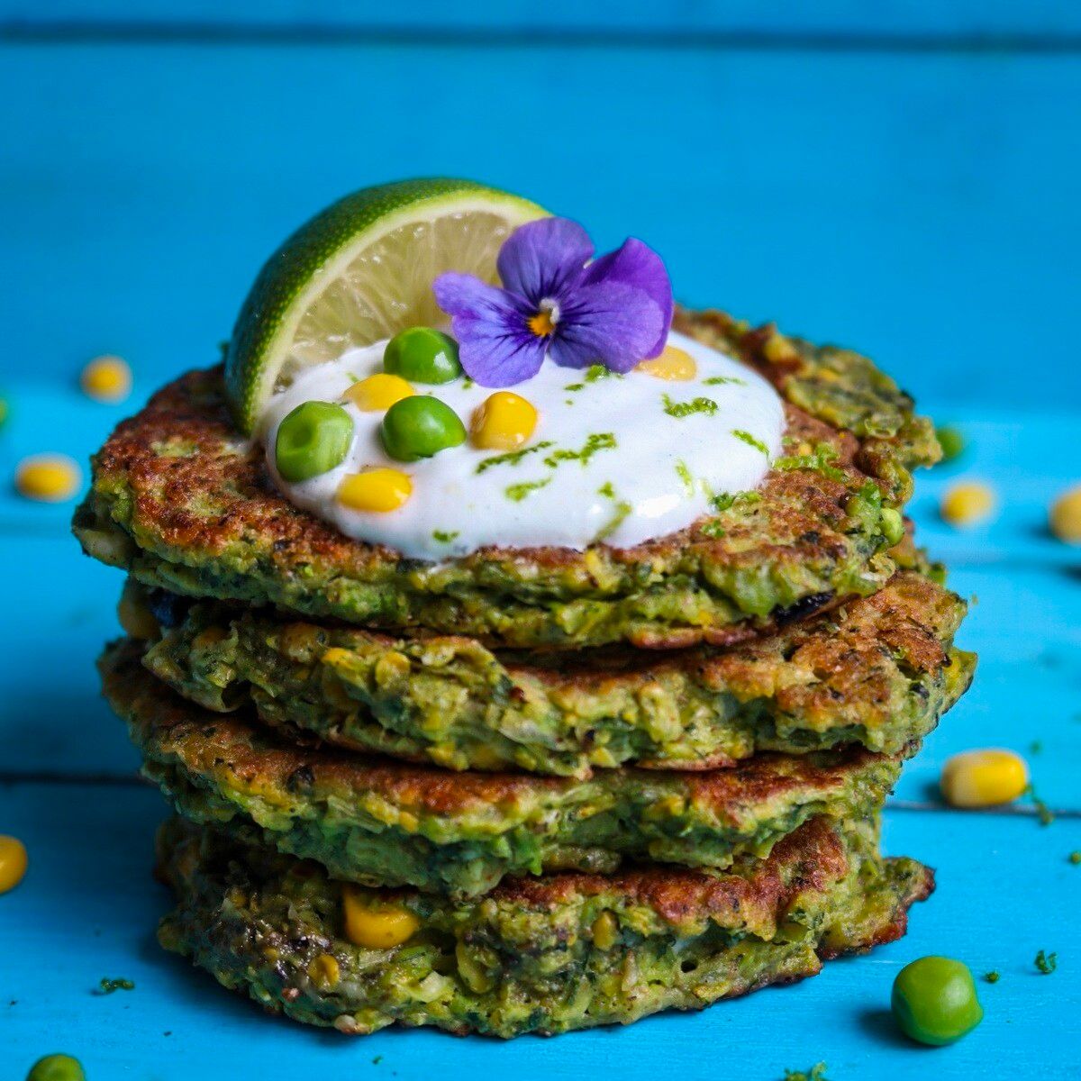 Green Pea and Corn Fritters Recipe