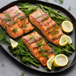 Grilled Salmon with Lemon Dill Sauce Recipe