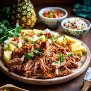 Hawaiian Pulled Pork with Pineapple Salsa Recipe