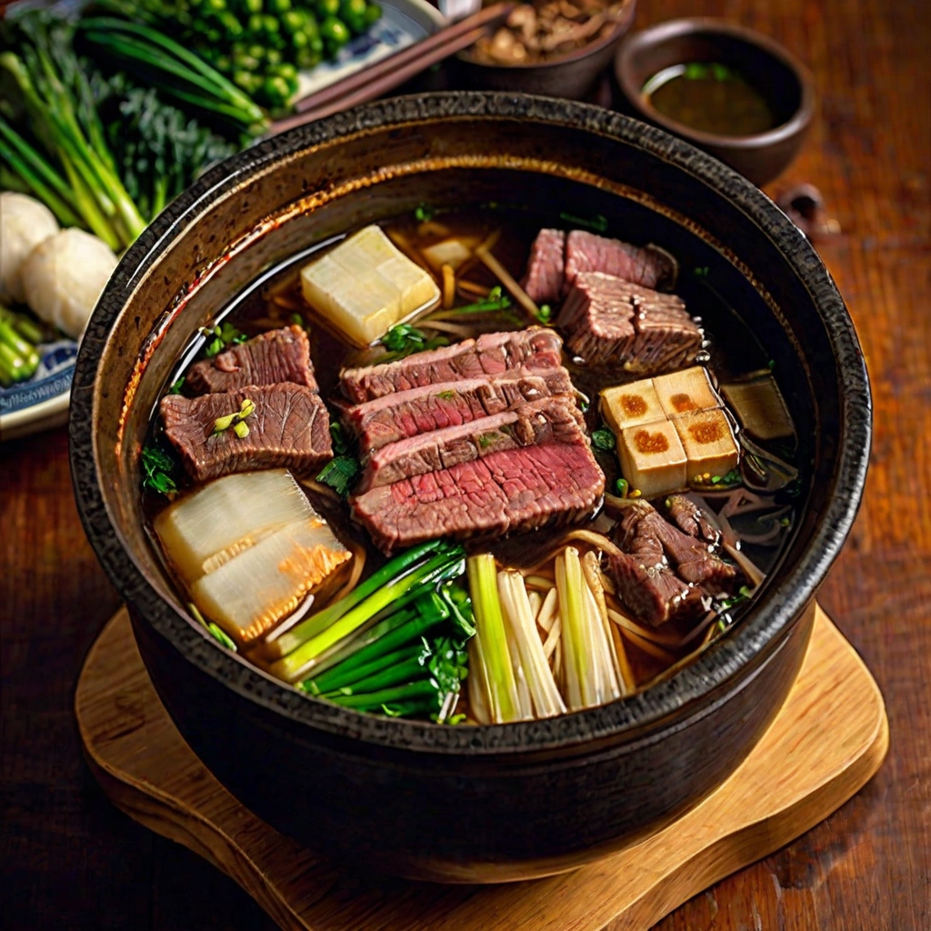 Japanese Beef Hot Pot (Sukiyaki)